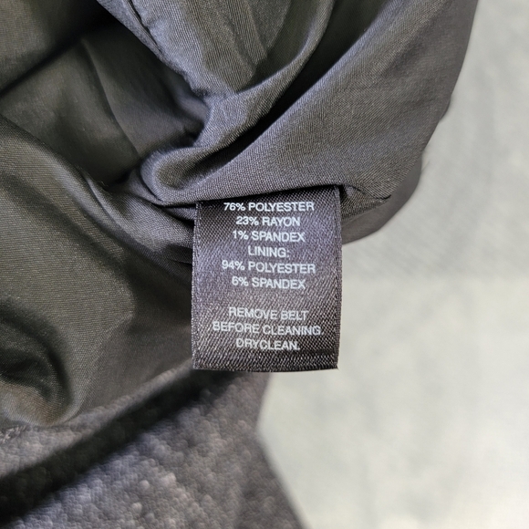 WHBM Gray Tweed Classic Knee Length 3/4 Sleeve Statement Collar Dress Size 6 - Picture 8 of 10